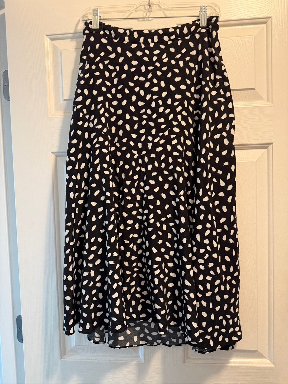 NWT Black and White Printed Midi Skirt